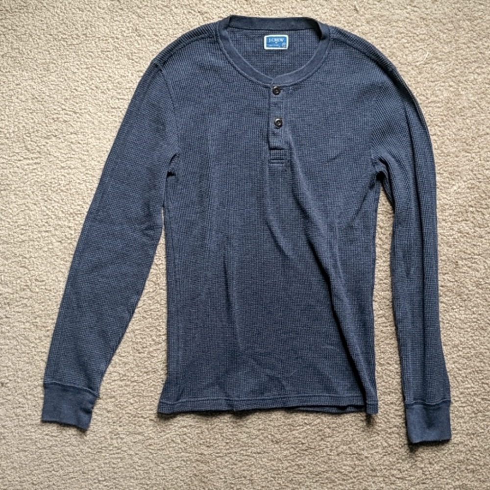 J Crew Waffle Knit Henley